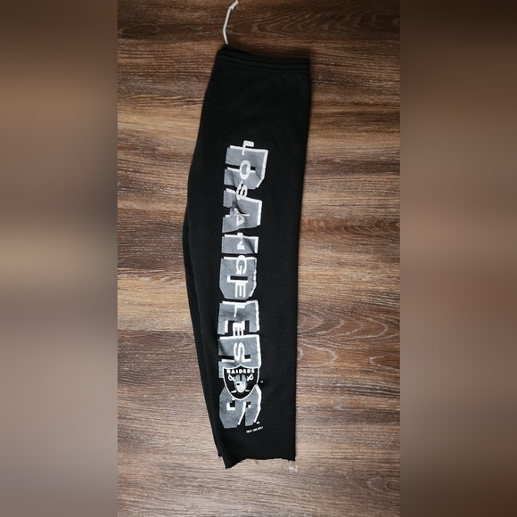 artex sportswear Pants - Vintage Los Angeles RAIDERS SWEATS CUT-OFF 1993 SZ  L Made In USA